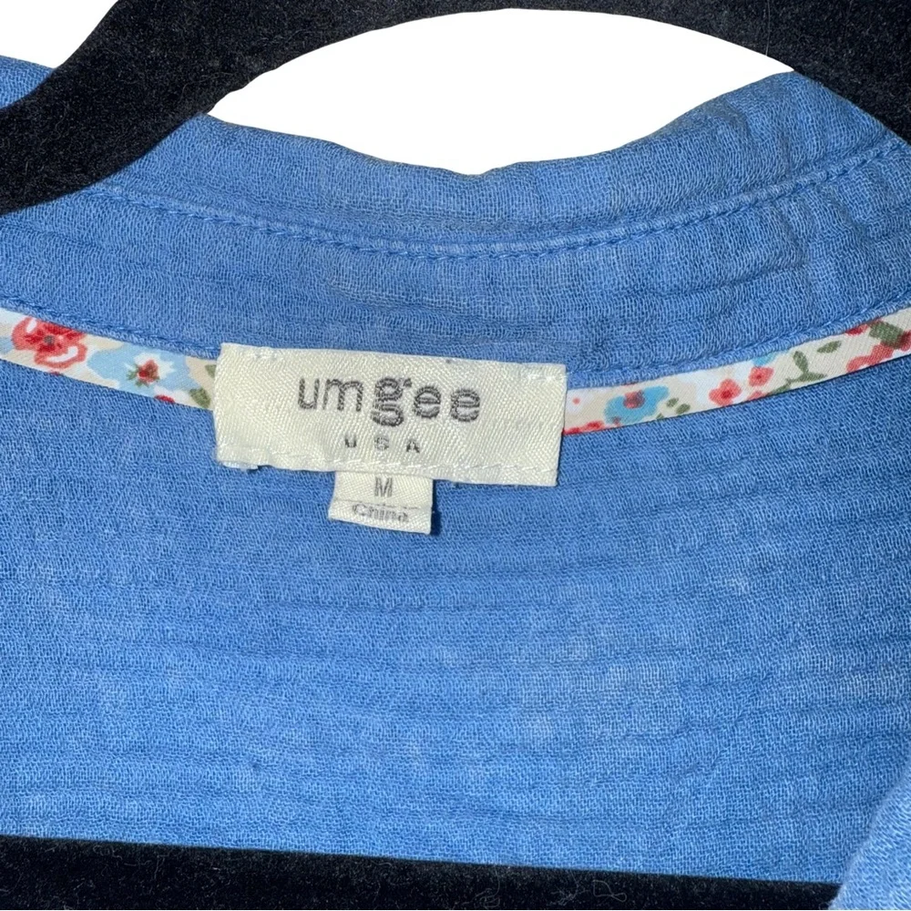 Umgee Blue Women's Button-Up Top - Picture 4 of 6